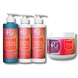 RG COSMO Supreme Straight Nanoplastia Hair  Kit - 2000 ML | Pack of 4 | Sulfate-Free Shampoo 500 ML & Conditioner 500 ML | Frizz Control, Shine Boost Mask 500 ML