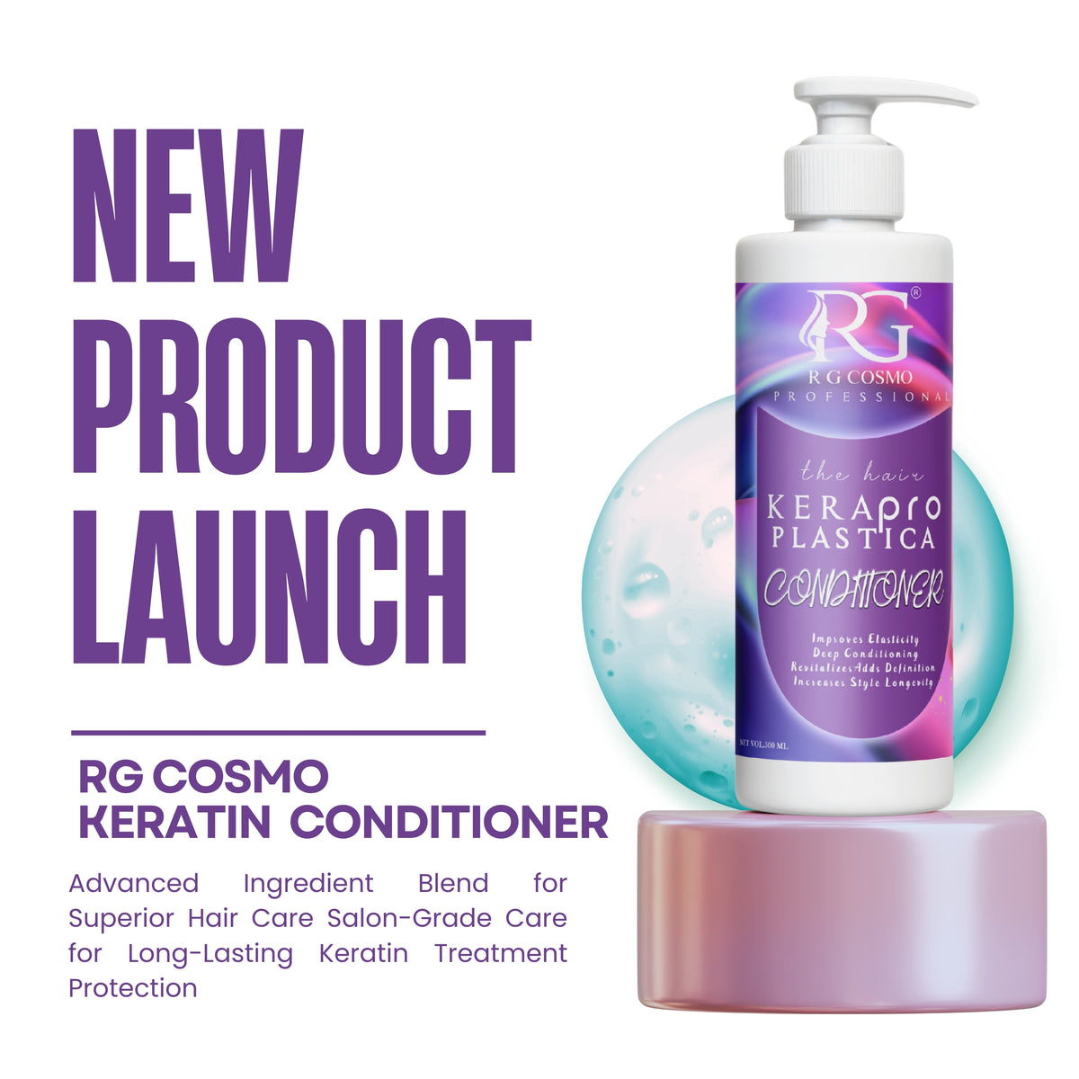 RG COSMO PROFESSIONAL ADVANCED KERAPRO KERATIN  POST CARE TREATMENT SULPHATE-FREE CONDITIONER 500 ML