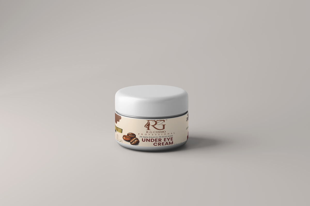 RG COSMO Professional Under Eye Cream – 2% Alpha Arbutin & 2% Kojic Acid for Dark Circle Correction, Hyperpigmentation Treatment, Advanced Skin Brightening, Puffiness Reduction & Anti-Aging