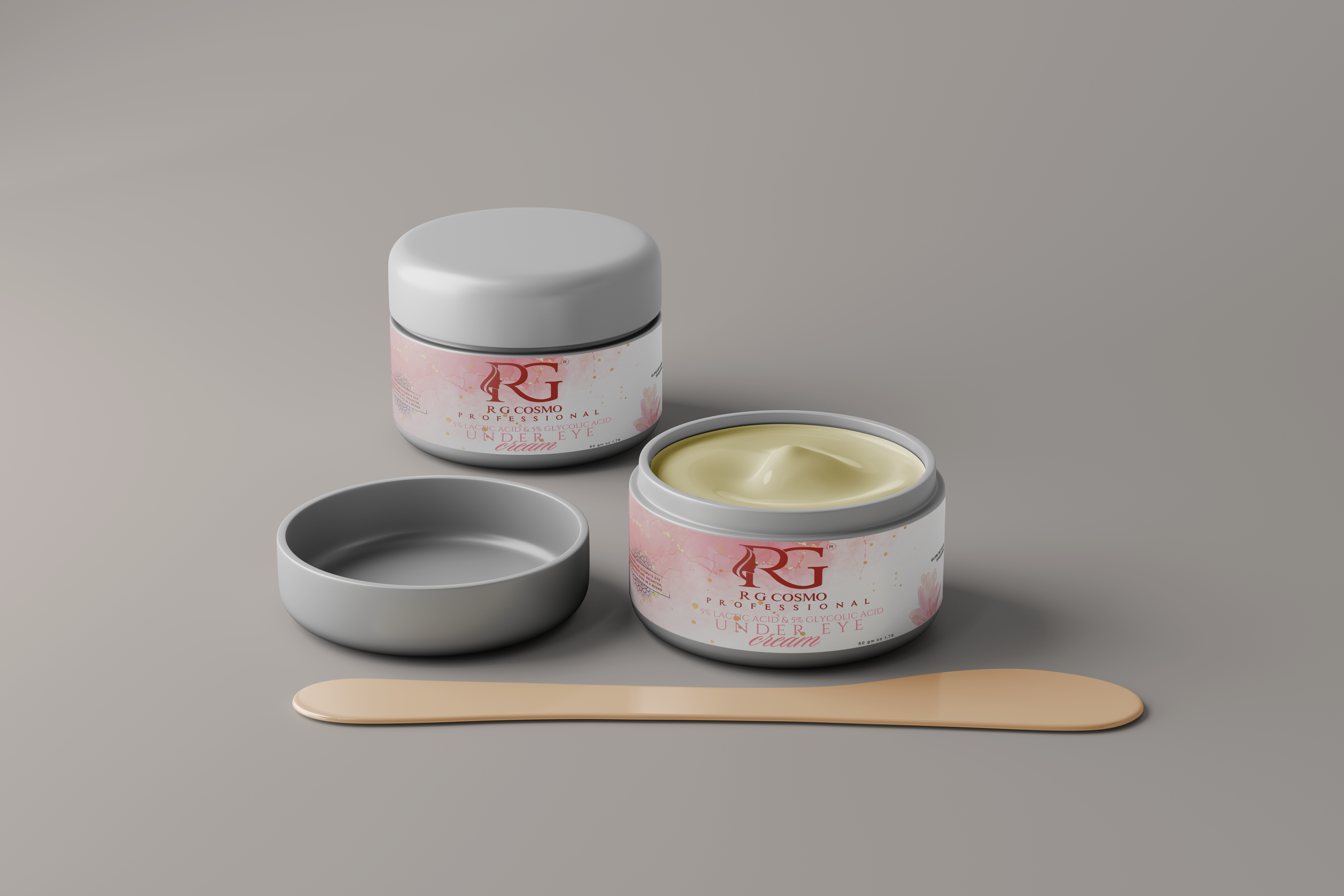 RG COSMO Under Eye Cream with 5% Lactic Acid & 5% Glycolic Acid | Dark Circles Removal, Puffiness Reduction & Brightening | Hydrating Eye Treatment for Fine Lines & Wrinkles | Anti-Aging Formula